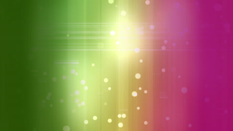 animation of colorful light effects line surounded by light bubbles