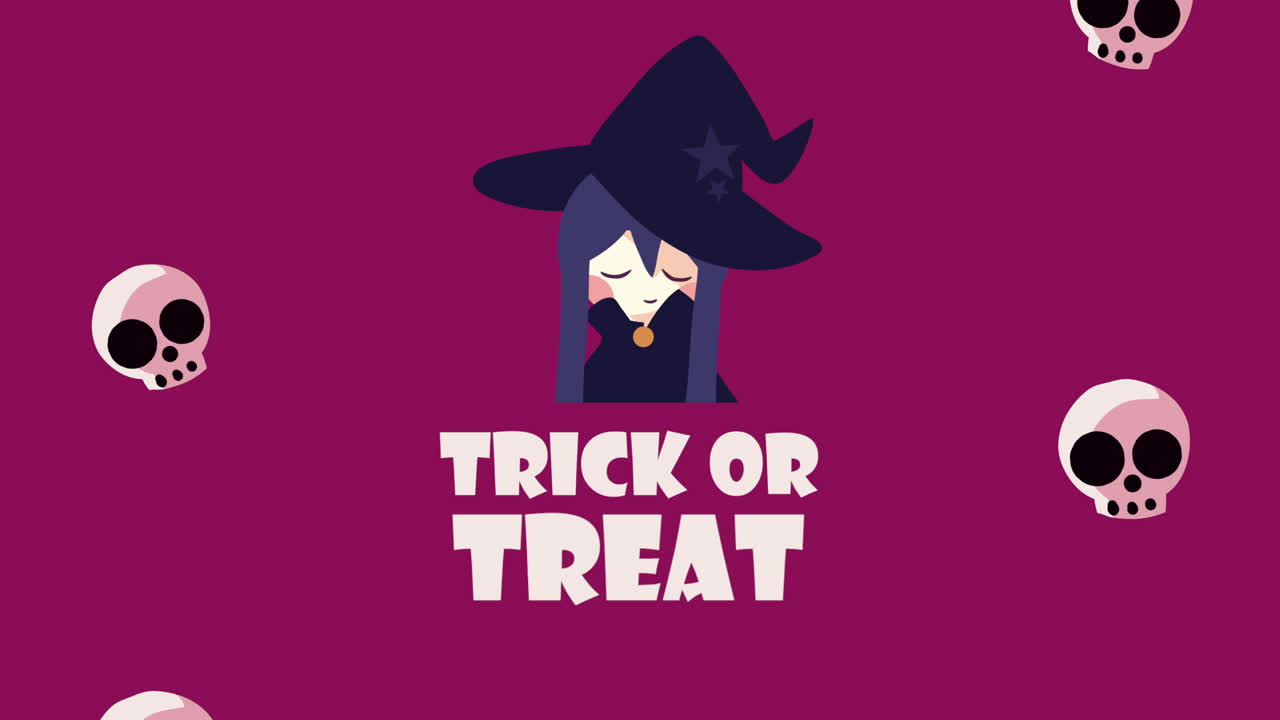 마녀와 함께 행복한 할로윈 애니메이션