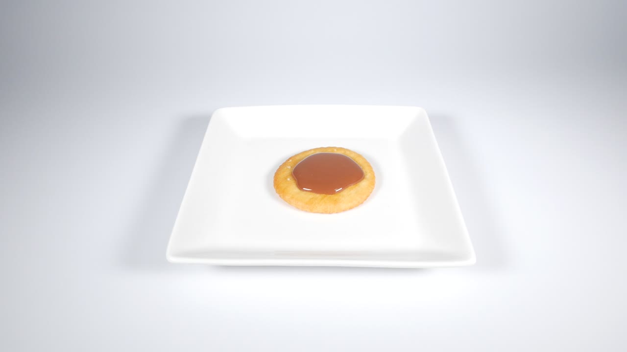 초콜릿과 함께 둥근 크래커