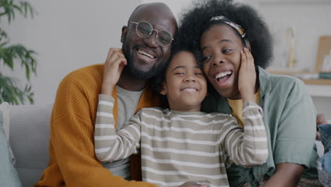 happy african american family portrait