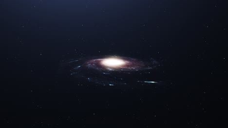 milky way galaxy floating in the universe