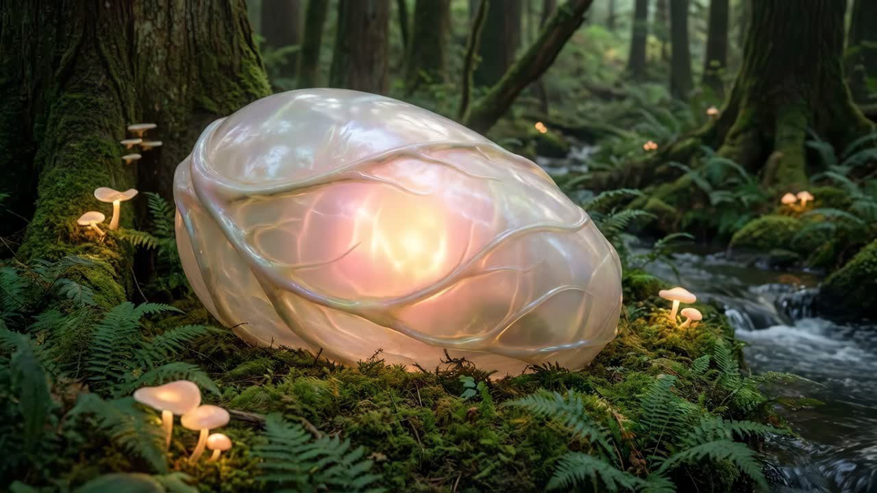 A Glowing Egg in the Forest
