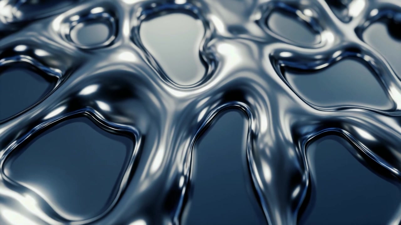 Abstract Liquid Metal Surface with Rippling Motion