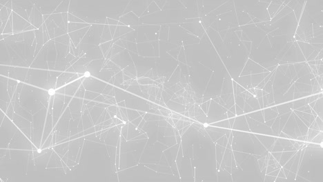 network of connections moving against white background