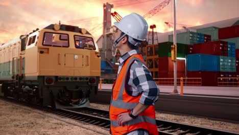 engineer at rail port facility