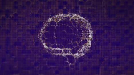 animazione di un modello digitale del cervello su sfondo blu