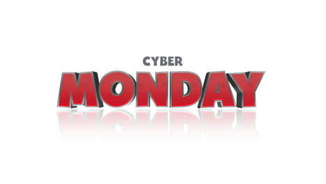 Cartoon-Cyber-Monday-text-on-clean-white-gradient