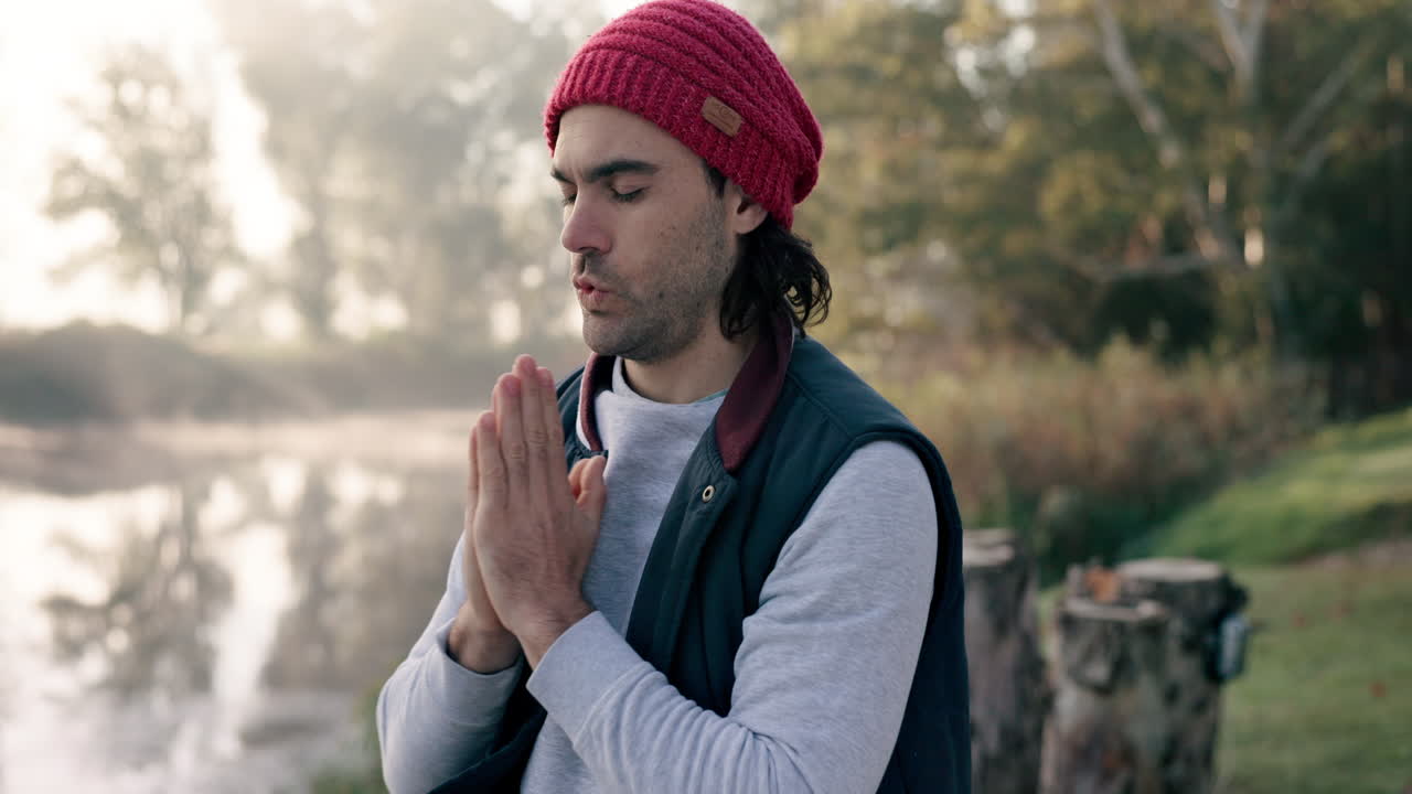 acampar, meditar y respirar