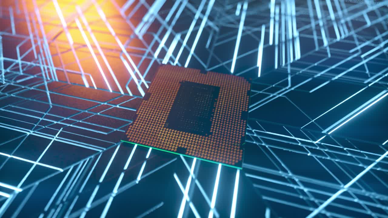 microchip de cpu de alta tecnología