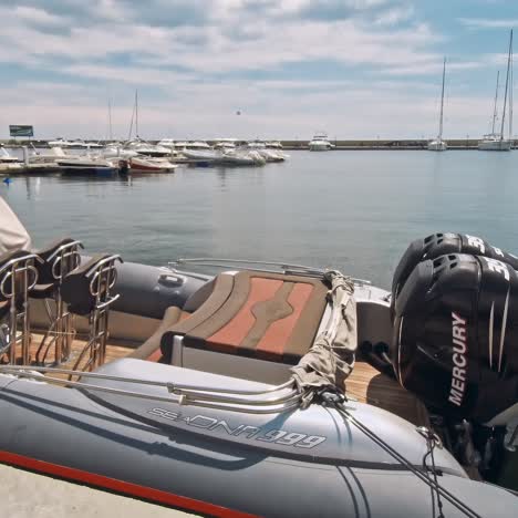 yachts on the pier at sunny day