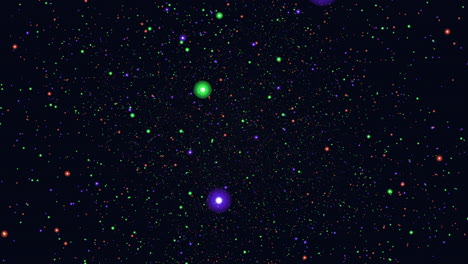 espectacular espectáculo colorida y dinámica danza de las estrellas en el cielo nocturno