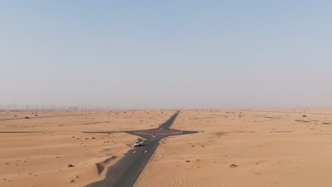 empty road in desert landscape