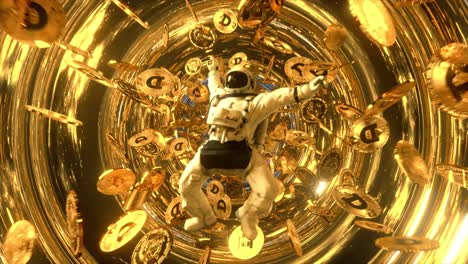 astronaut in a cryptocurrency tunnel