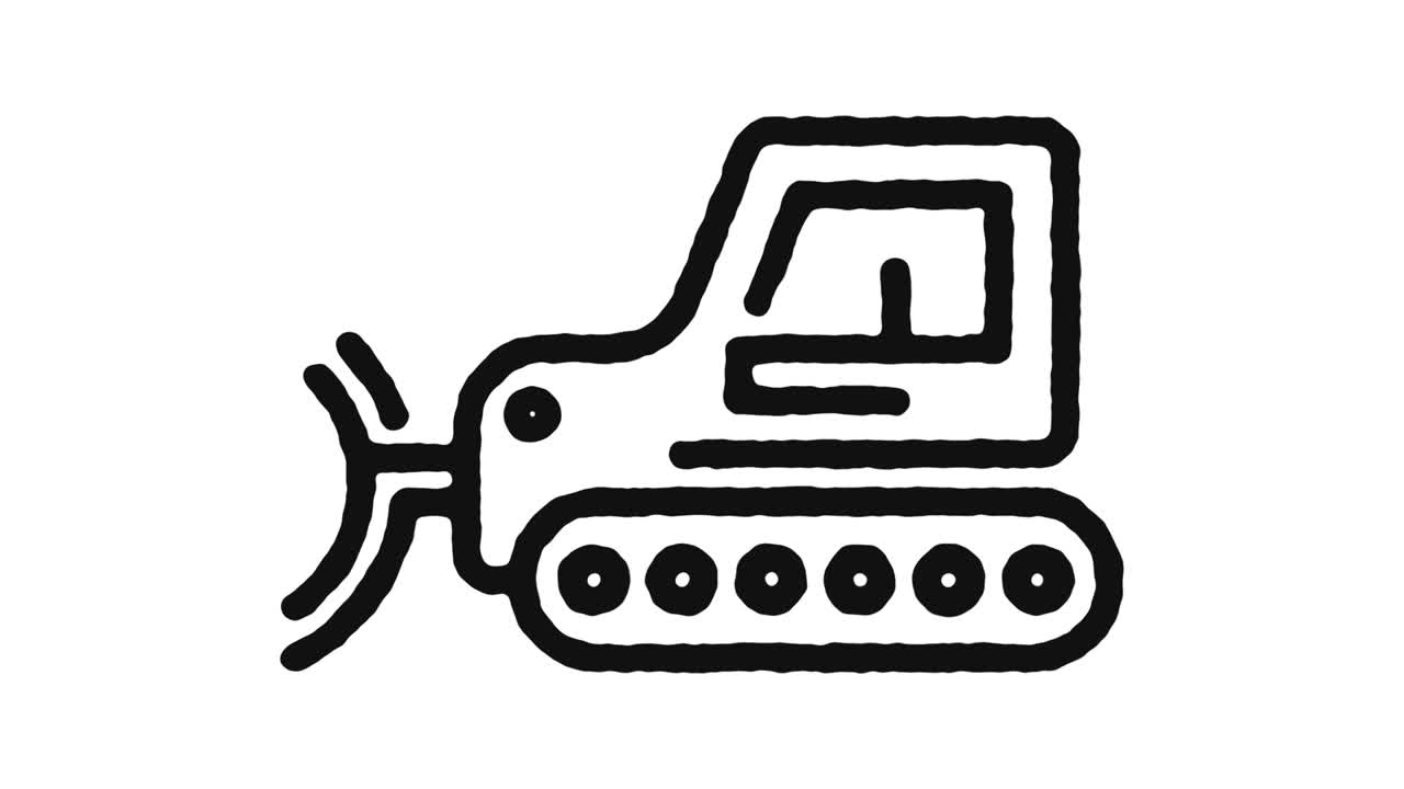 earthmover 아이콘 애니메이션 영상 및 알파 채널