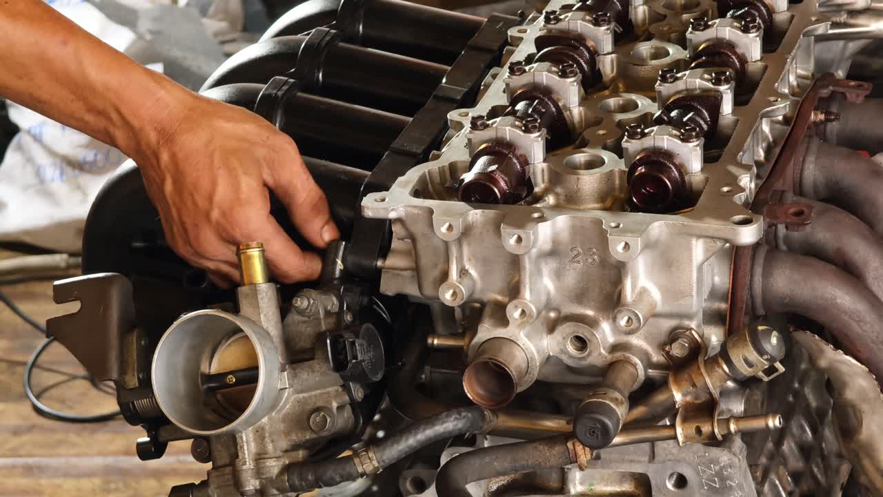 Car Engine Repair in Progress