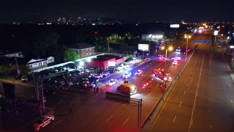 emergency vehicles respond to pedestrian hit by car on taschereau blvd