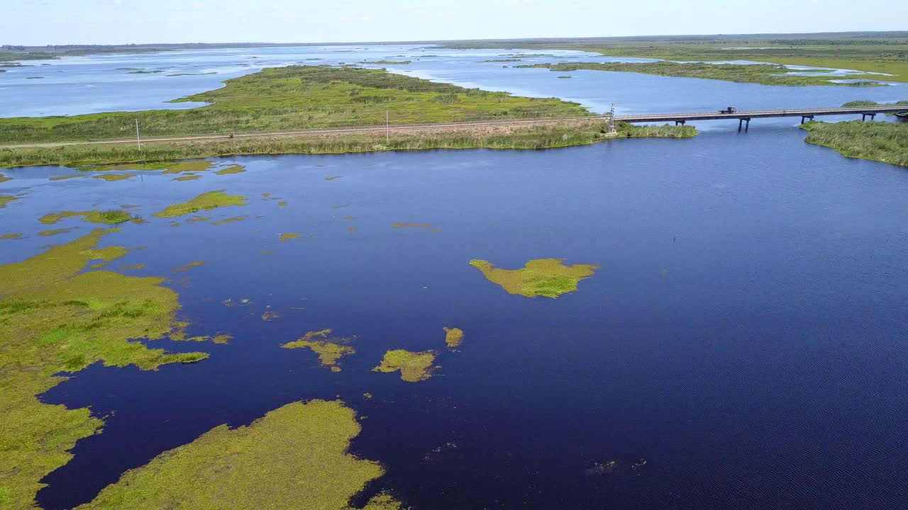 Zone umide del nord-est dell'Argentina riprese con drone