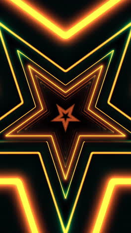 neon star tunnel visual effect