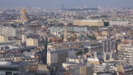 Good-High-Angle-Establishing-Shot-Of-Paris,-France-And-Suburbs