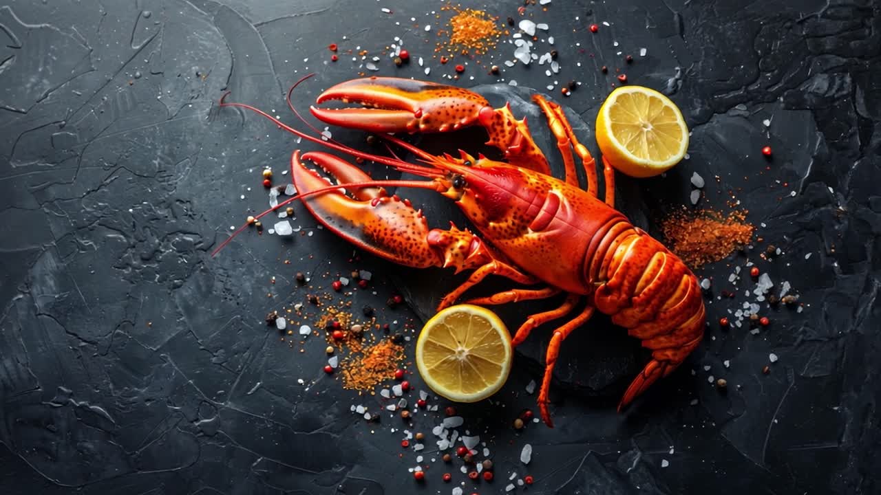 Lobster with lemon