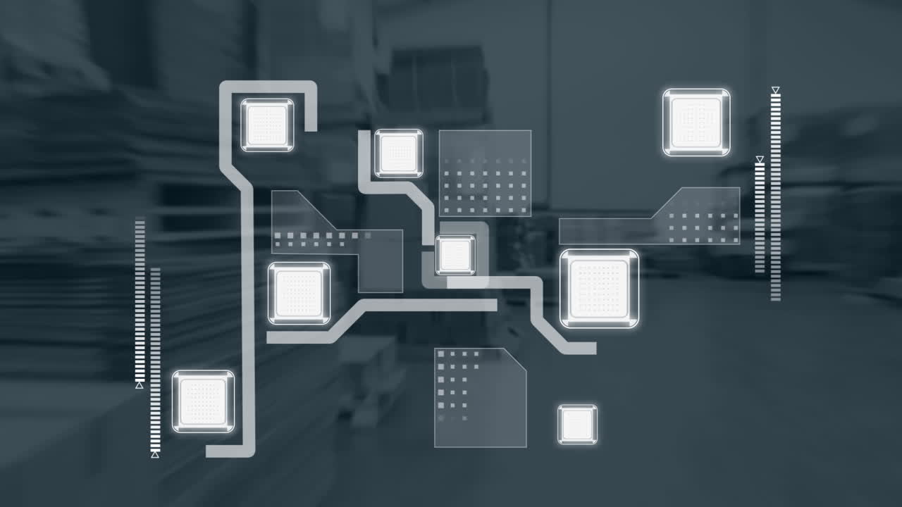 창고 위의 프로세서의 애니메이션
