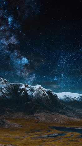 himalaya mountain with star in night time