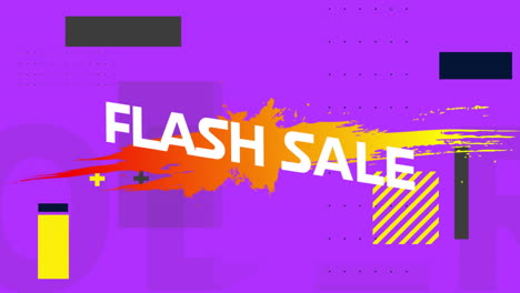 gráfico de venta instantánea en blanco sobre fondo púrpura