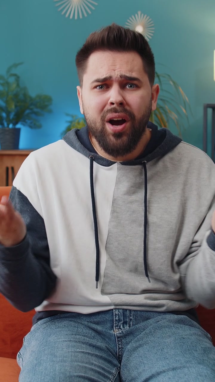 Caucasian man boy asking why what reason of failure demonstrating disbelief irritation by troubles