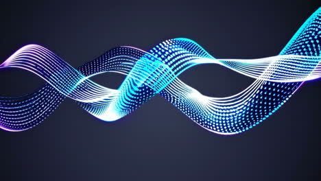 dynamic glowing waveform background