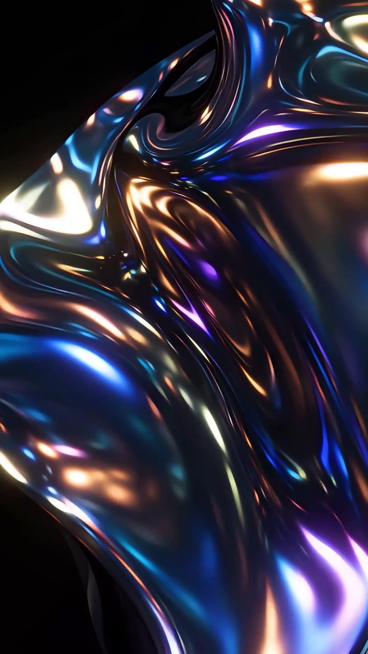 Abstract Metallic Waves Background 4K