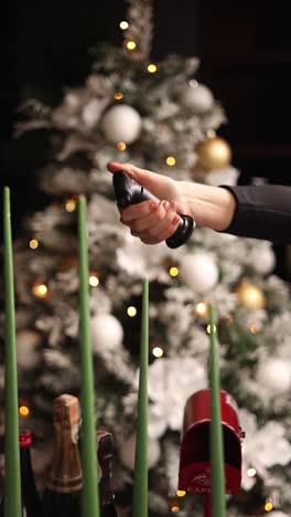 encendido de velas de navidad