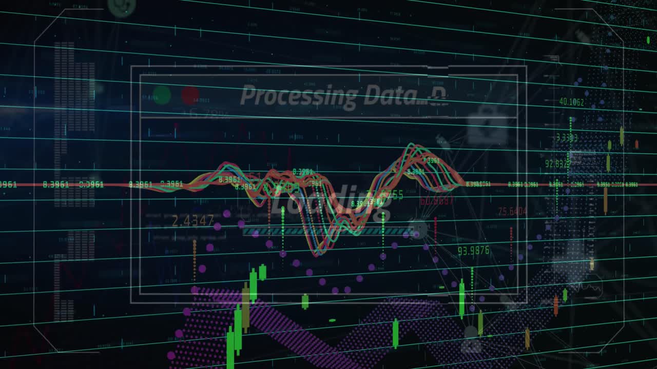 Animation of text and financial data processing