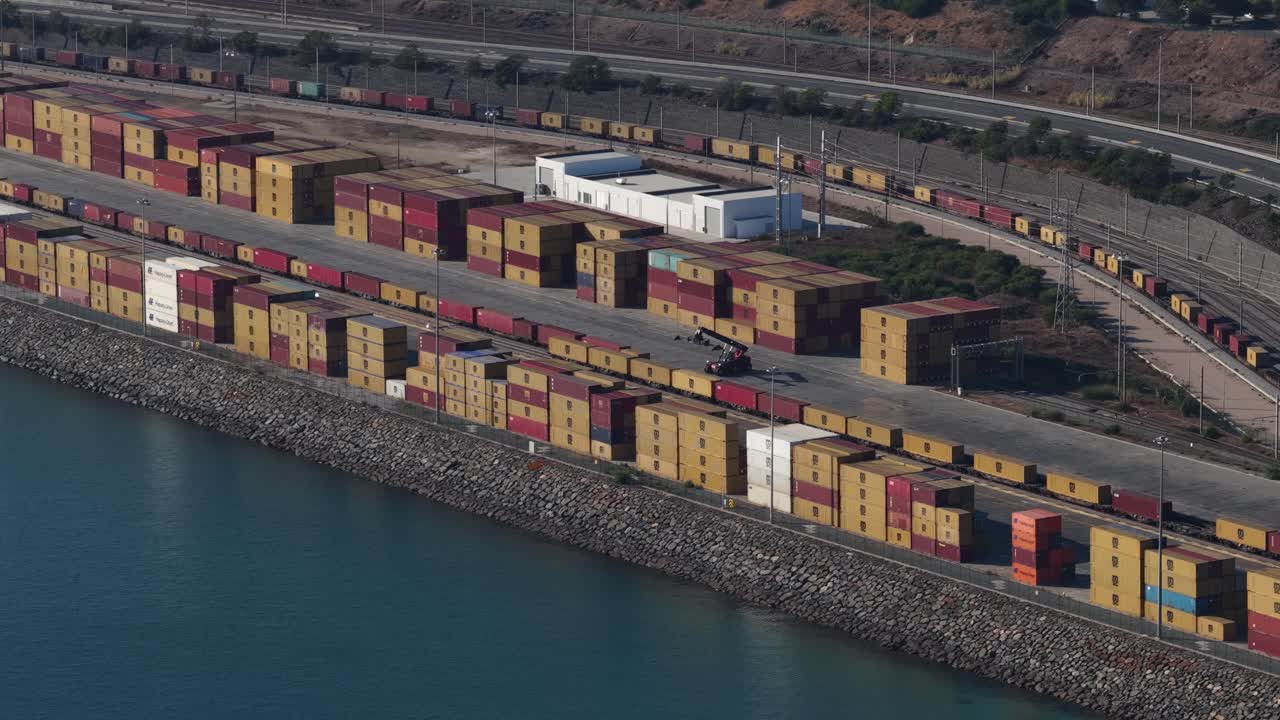 Shipping containers on the port