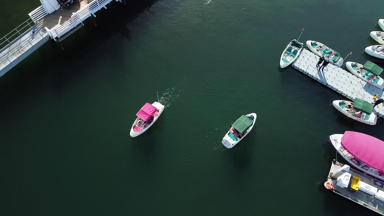San Diego'daki deniz bisikletlerinin havadan görünümü.