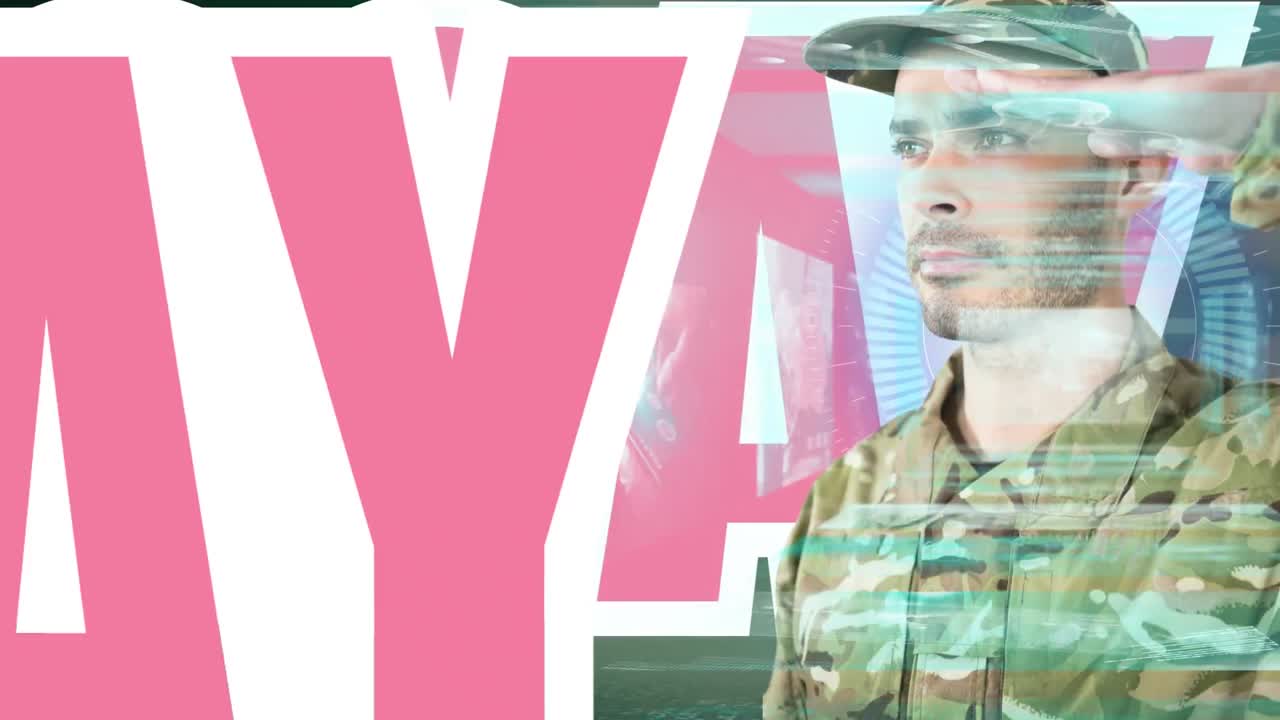 animación del procesamiento de datos sobre los soldados.