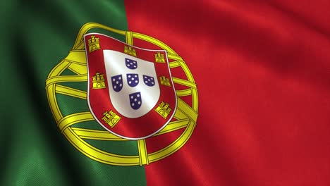 portugal flag video loop - 4k