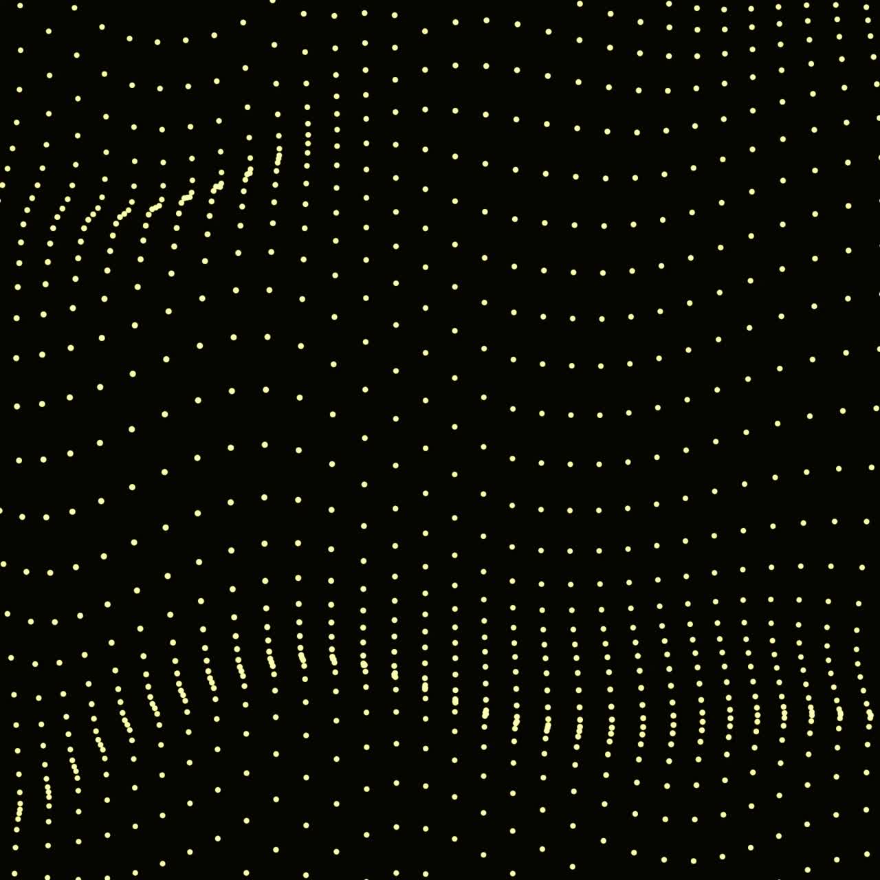 Abstract Digital Grid of Undulating Light Dots