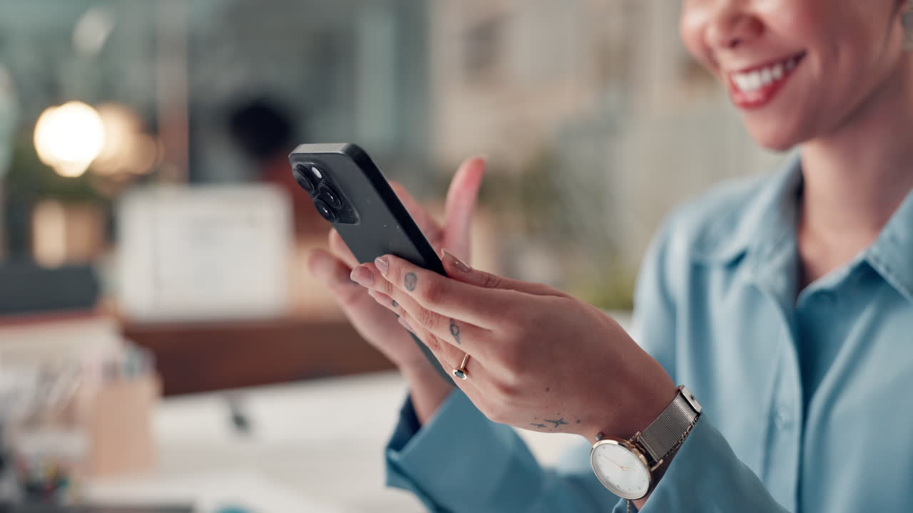 Woman using smartphone