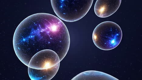 abstract representation of quantum phenomena in space