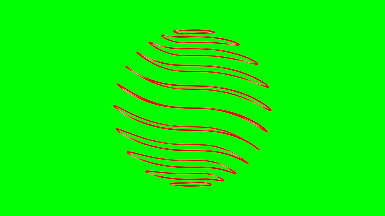 녹색 배경에 추상적인 구. 고립된 3d 렌더링