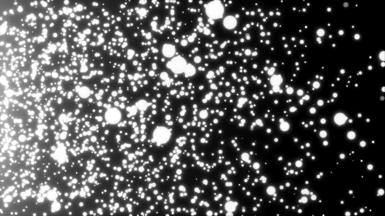 우주에서 많은 추상적인 작은  입자, 컴퓨터 생성 추상적인 배경