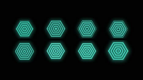 Geometric-hexagons-pattern-with-led-light-in-club-style