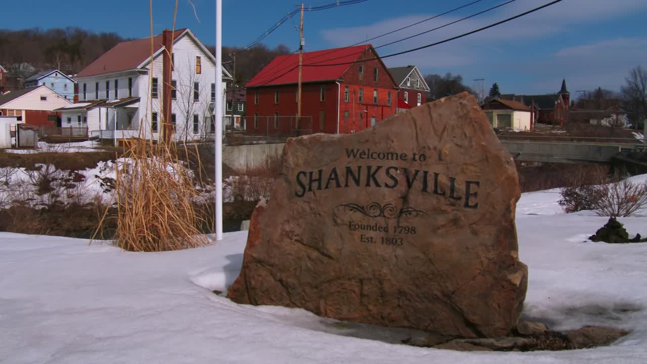 유나이티드 1호 추락 사고가 발생한 펜실베니아 생크스빌 현장의 설정 샷