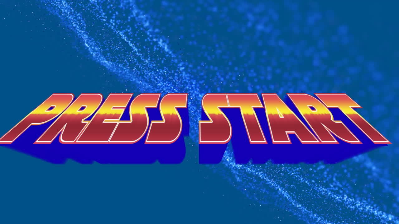animación del inicio de la prensa en fondo azul
