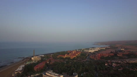 Aerial-view-of-coast-line-of-Gran-Canaria-Island-Spain