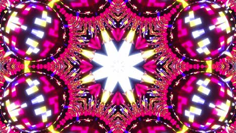 el caleidoscopio de neón púrpura del bucle vj. animación sin costuras.