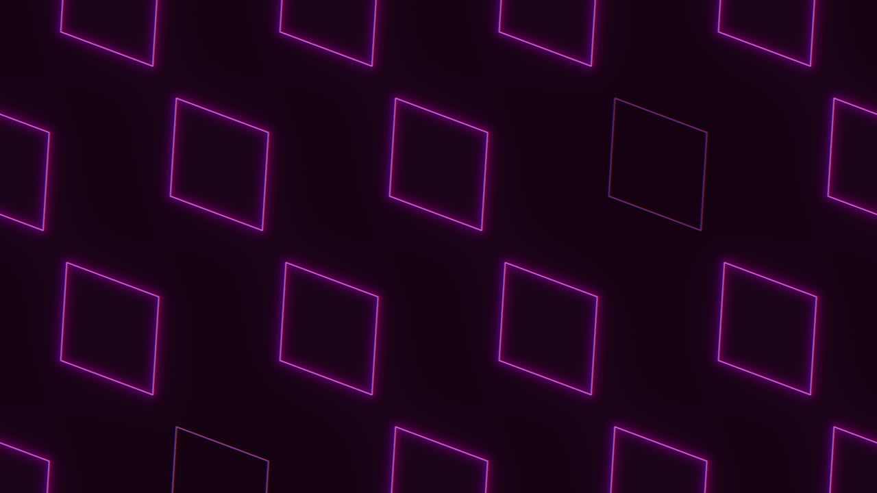 patrón de diamante púrpura de neón sin costuras en filas en gradiente negro