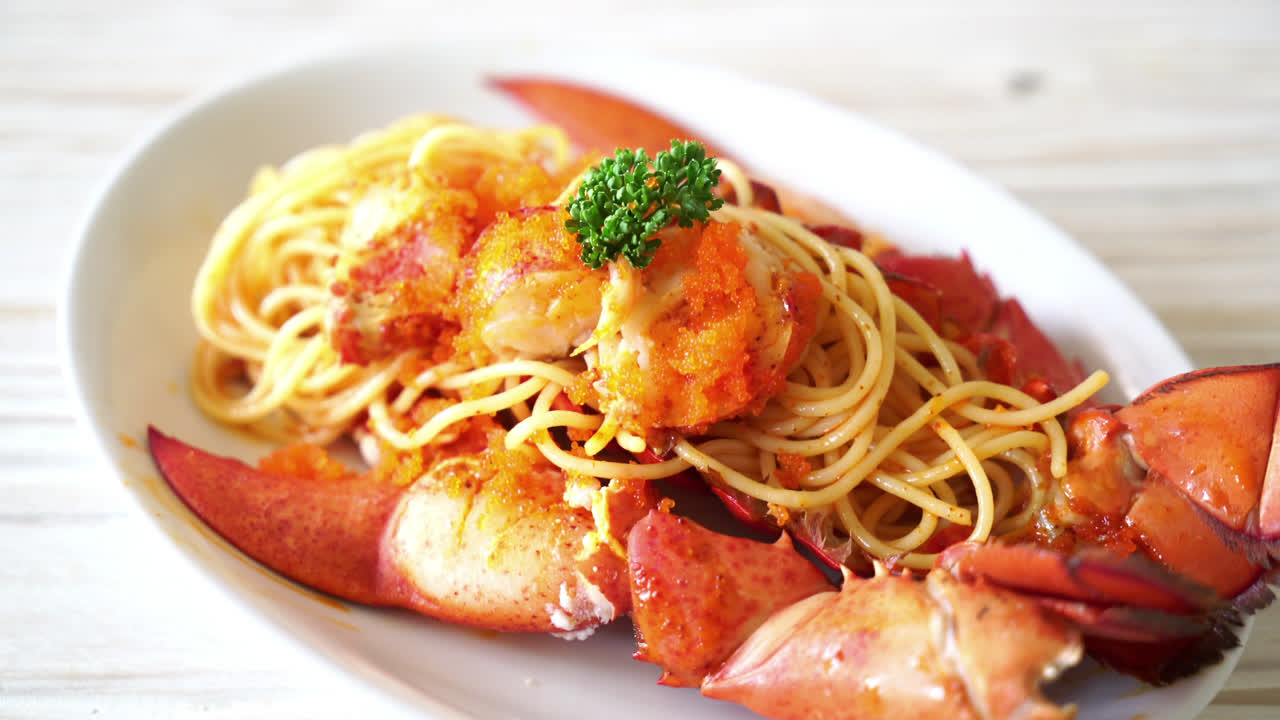 새우 계란 랍스터 스파게티