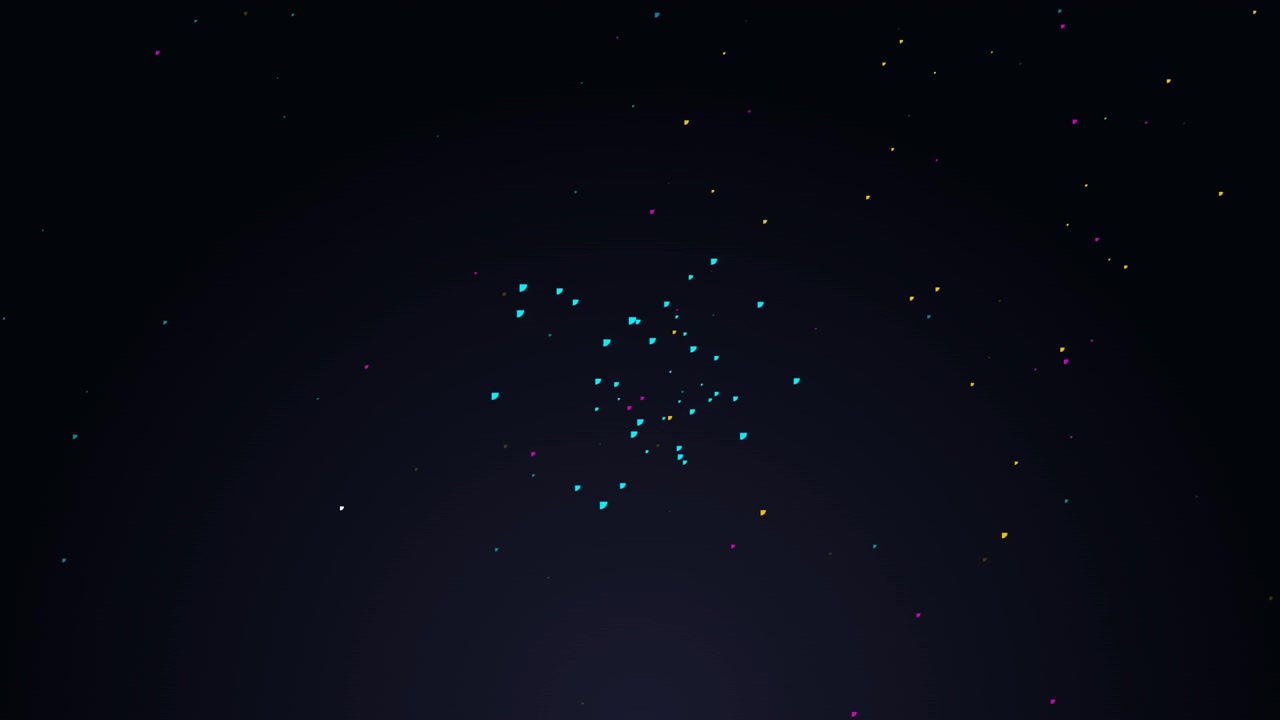 Abstract Motion Background with Floating Colorful Particles