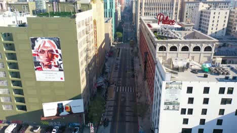 Aerial-Of-Downtown-Los-Angeles-Business-District-Broadway-Business-District